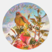 Sticker Rond Chanteur de piscine Merci 2338 (Devant)