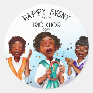 Sticker Rond Chanteurs Afro-Américains