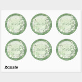 Sticker Rond Chantily Whimsical Mélange De Médias (Feuille)