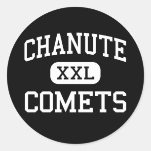 Sticker Rond Chanute - Comètes - Lycée - Chanute Kansas