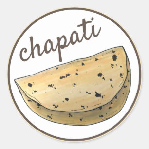 Sticker Rond Chapati Roti Pain indien Pain Flatpain boulangerie