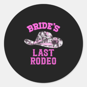 Sticker Rond Chapeau de cowgirl enterrement de vie de jeune fil
