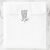 Sticker Rond Chapeau de fleurs (Sac)