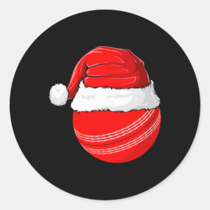 Sticker Rond Chapeau de Noël de Santa Claus Cricket