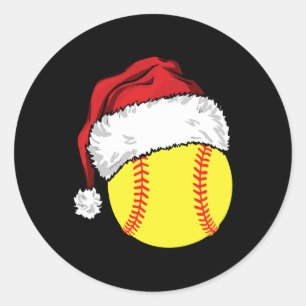 Sticker Rond Chapeau de Noël Doux Ll Père Noël Noël Doux Ll Ama