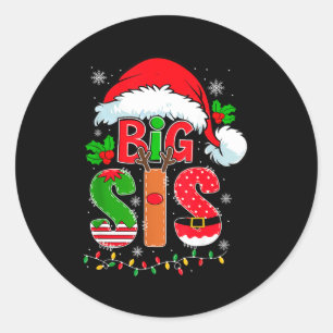 Sticker Rond Chapeau de Père Noël Grande Sœur Nouvelle Annonce