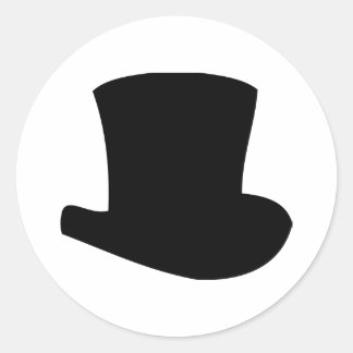 Sticker Rond chapeau noir cirque magicien