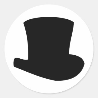 Sticker Rond chapeau noir cirque magicien