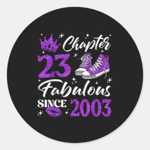Sticker Rond Chapitre 23 Fabuleux Depuis 2003 23e Anniversaire