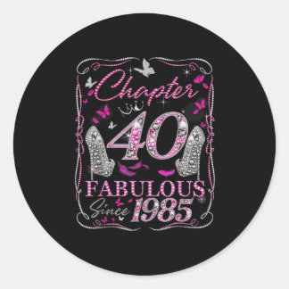 Sticker Rond Chapitre 40 Fabuleux depuis 1985 40e anniversaire 