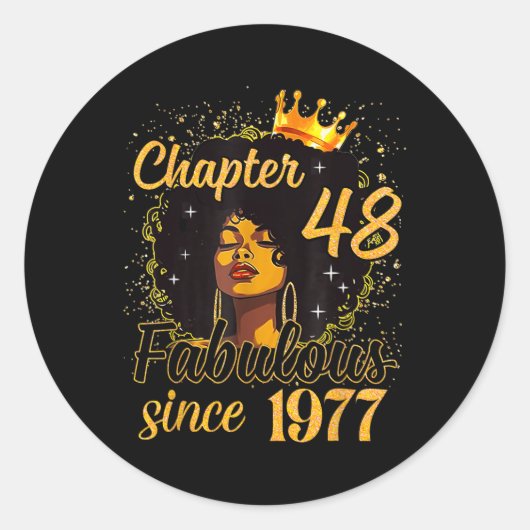Sticker Rond Chapitre 48 Fabuleux depuis 1977 48e anniversaire  (Devant)