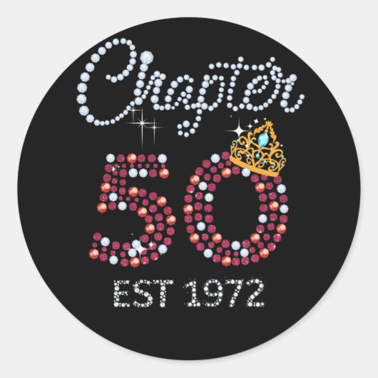 Sticker Rond Chapitre 50 Ans EST 1972 50E Anniversaire (Devant)