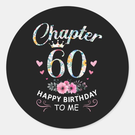 Sticker Rond Chapitre 60 Heureux Pour Moi 60E (Devant)