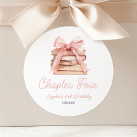 Chapitre quatre livres à ruban rose Fête d'anniver