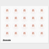 Sticker Rond Chapitre Trois Nœud Rose Livres 3e Anniversaire (Feuille)
