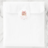 Sticker Rond Chapitre Trois Nœud Rose Livres 3e Anniversaire (Sac)