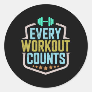 Sticker Rond Chaque Exercice Compte Drôle Sayings Gym Sayings M