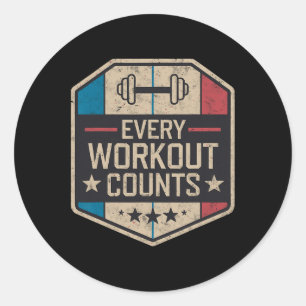 Sticker Rond Chaque Exercice Compte Drôle Sayings Gym Sayings M