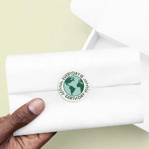 Sticker Rond Chaque Jour Est Le Jour De La Terre - Amoureux Vin