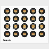 Sticker Rond Chaque Jour Est Pancake Day Sirop D'Érable Et Beur (Feuille)