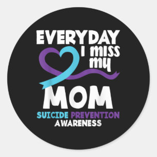 Sticker Rond Chaque jour, je manque à ma maman Prix de préventi