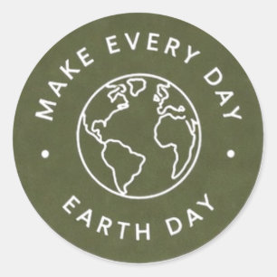 Sticker Rond Chaque jour, Jour de la Terre