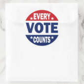 Sticker Rond Chaque vote compte (Sac)