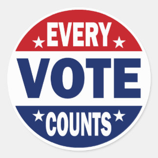 Sticker Rond Chaque vote compte