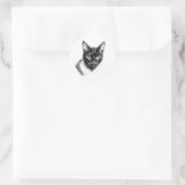 Sticker Rond Charbon de Chat (Sac)