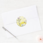 Sticker Rond Chardon et abeille sur Goldenrod (Enveloppe)