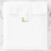 Sticker Rond Chargement de la batterie à l'aide d'une éolienne (Sac)