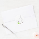 Sticker Rond Chargement de la batterie à l'aide d'une éolienne (Enveloppe)