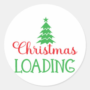 Sticker Rond Chargement de Noël