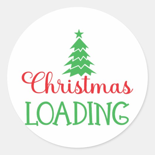 Sticker Rond Chargement de Noël (Devant)
