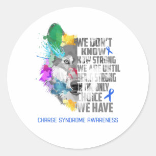 Sticker Rond Charger les dons de soutien au ruban de sensibilis