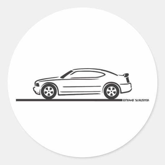 Sticker Rond Chargeur Dodge 2010 (Devant)