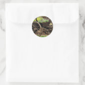 Sticker Rond Chariot de Fleurs (Sac)