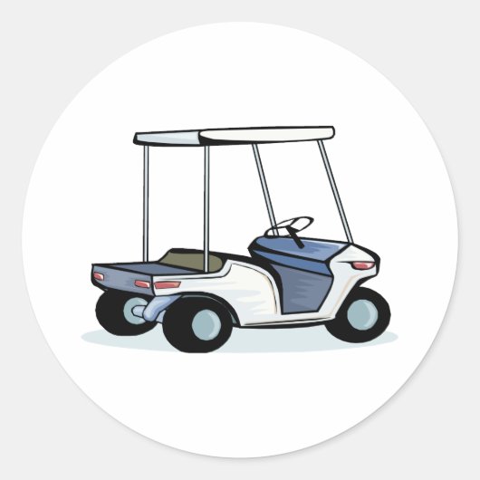 Sticker Rond Chariot de golf (Devant)