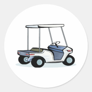 Sticker Rond Chariot de golf