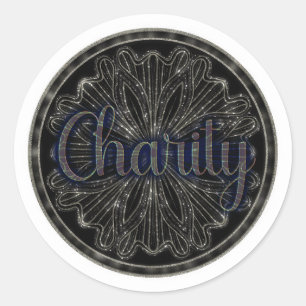 Sticker Rond Charité de la vertu Mandala