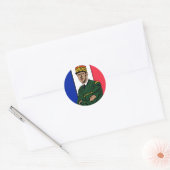 Sticker Rond Charles de Gaulle (Enveloppe)