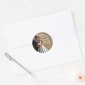 Sticker Rond Charles et Amanda mariage design d'art complexe (Enveloppe)