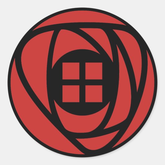 Sticker Rond Charles Rennie Mackintosh Arts & Artistes Style Ro (Devant)