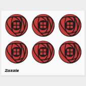Sticker Rond Charles Rennie Mackintosh Arts & Artistes Style Ro (Feuille)