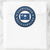 Sticker Rond Charleston Caroline du Sud (Sac)