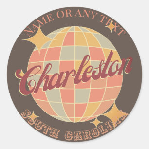 Sticker Rond Charleston City Caroline du Sud
