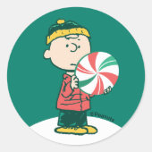 Sticker Rond Charlie Brown Pepperment (Devant)