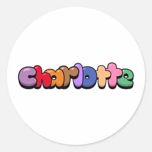 Sticker Rond Charlotte (Devant)
