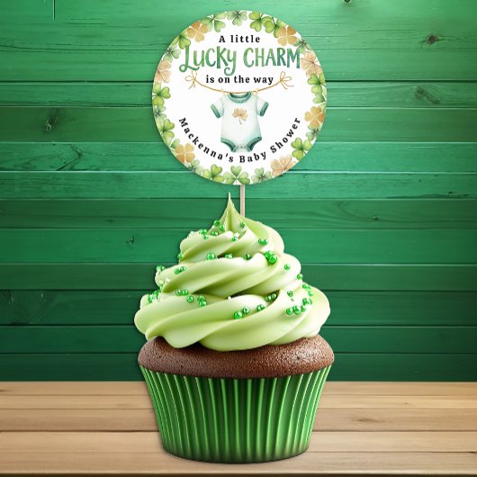 Sticker Rond Charmant Lucky Baby shower irlandais Favoriser Sti