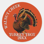 Sticker Rond Charmant raid rétro Turquie Trot (Devant)